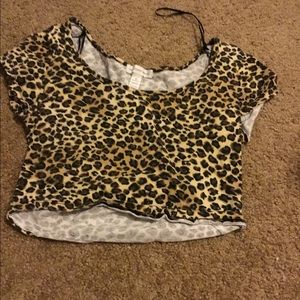 Cheetah print crop top